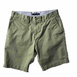 Tommy Hilfiger Chino Shorts Womens 29 Green Mid Rise Preppy Casual Stretch EUC!